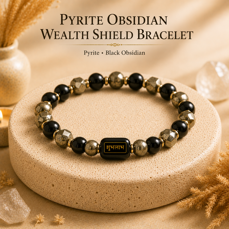 Pyrite Obsidian Wealth Shield™ – Prosperity & Protection Bracelet