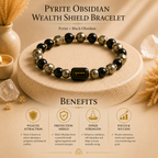 Pyrite Obsidian Wealth Shield™ – Prosperity & Protection Bracelet