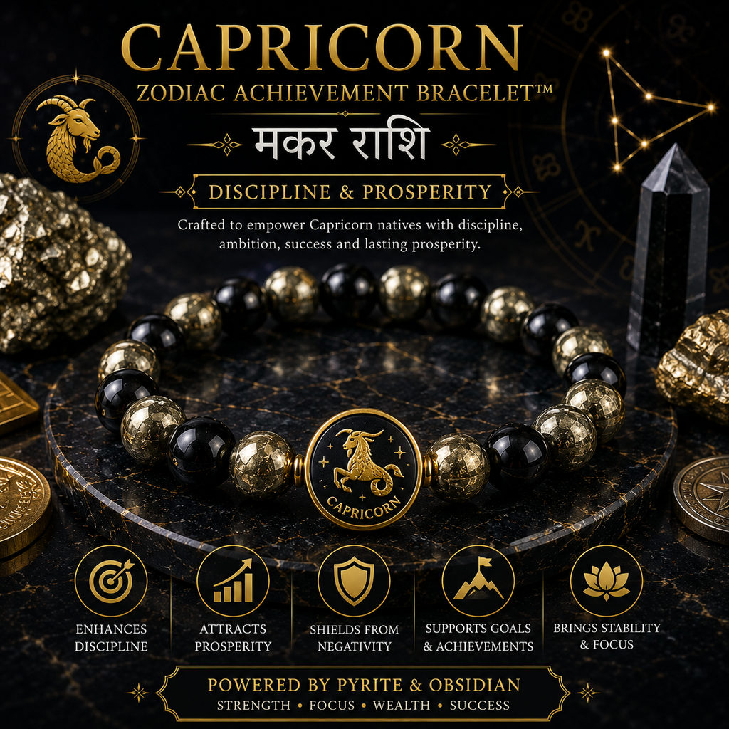 Capricorn Zodiac Achievement Bracelet™ (मकर राशि) – Discipline & Prosperity