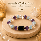 Aquarius Zodiac Wisdom Bracelet™ (कुंभ राशि) – Creativity & Insight