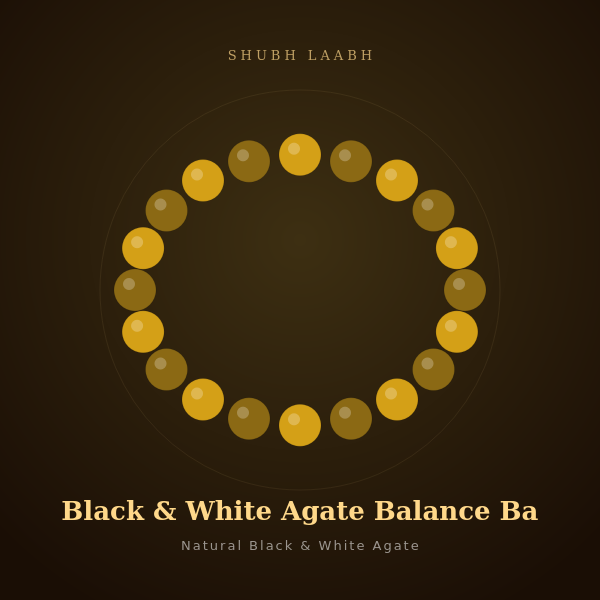 Black & White Agate Balance Band