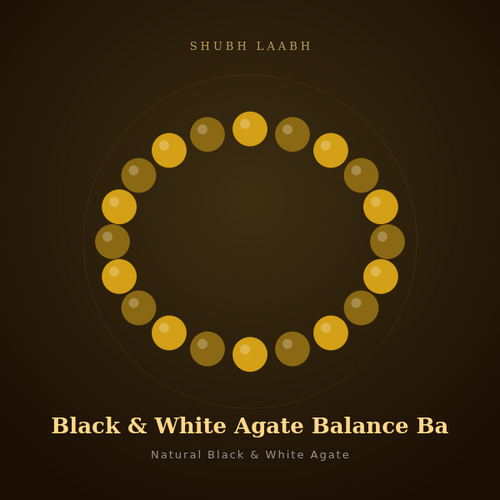 Black & White Agate Balance Band