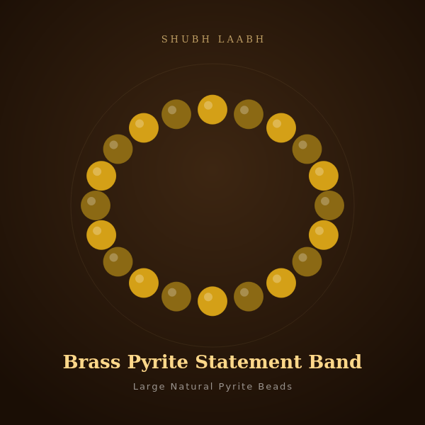 Brass Pyrite Statement Band