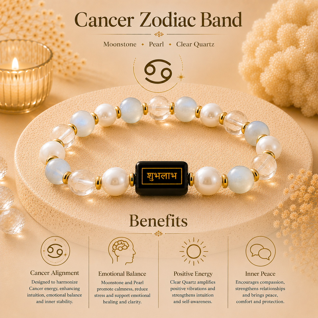 Cancer Zodiac Peace Bracelet™ (कर्क राशि) – Emotional Balance