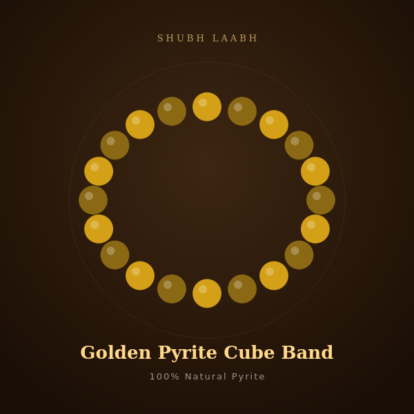 Golden Pyrite Cube Band