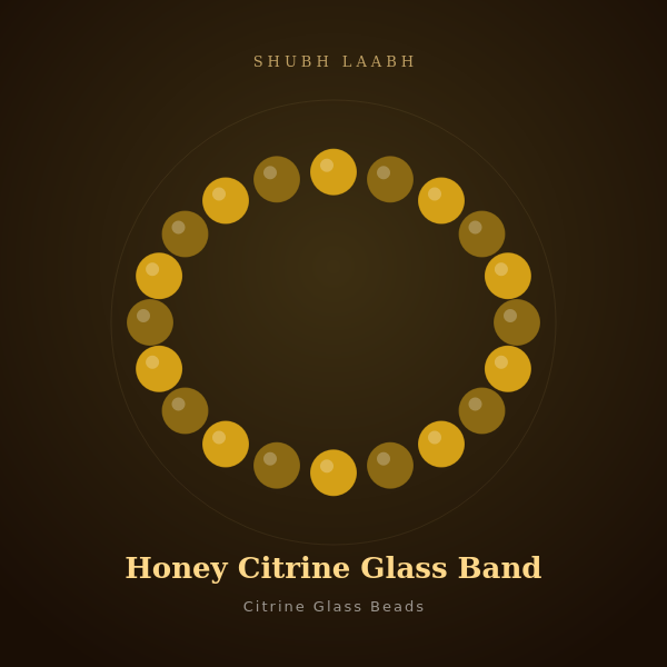 Honey Citrine Glass Band