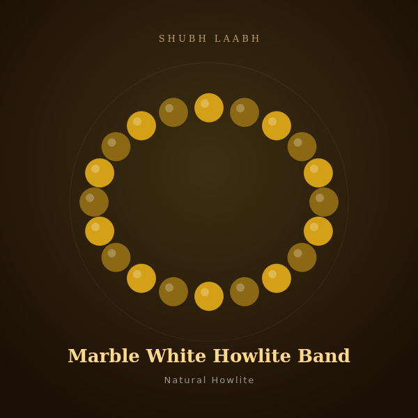 Marble White Howlite Band
