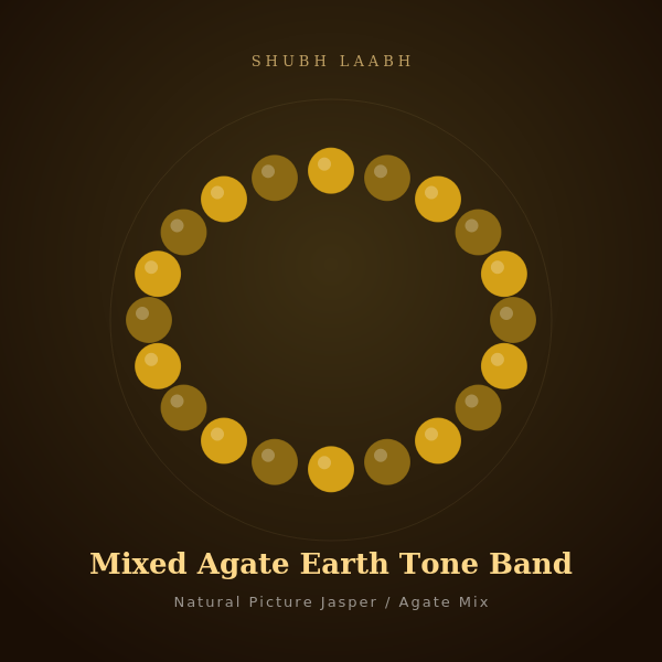 Mixed Agate Earth Tone Band