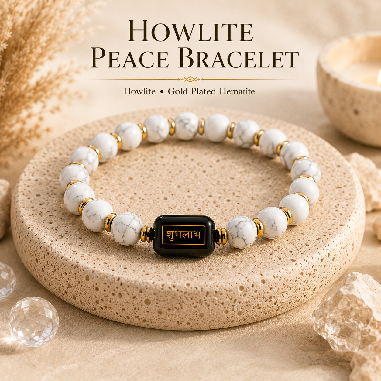 Howlite Peace Bracelet™ – Calmness & Stress Relief Bracelet