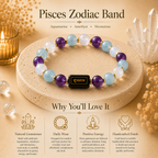 Pisces Zodiac Prosperity Bracelet™ (मीन राशि) – Intuition & Abundance