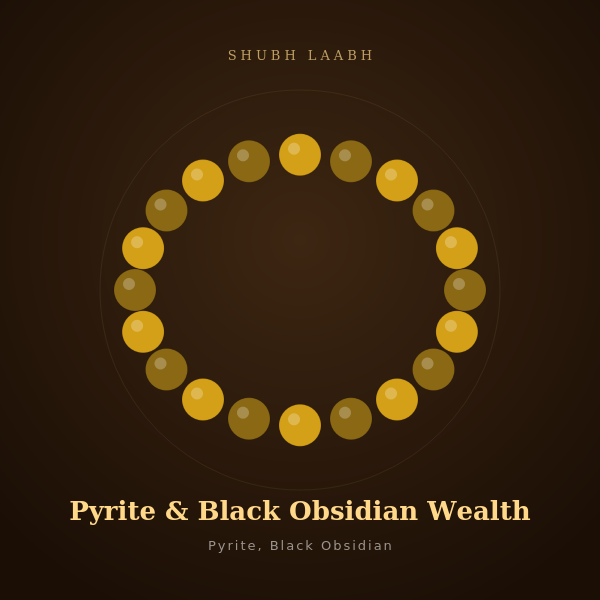 Pyrite & Black Obsidian Wealth Shield
