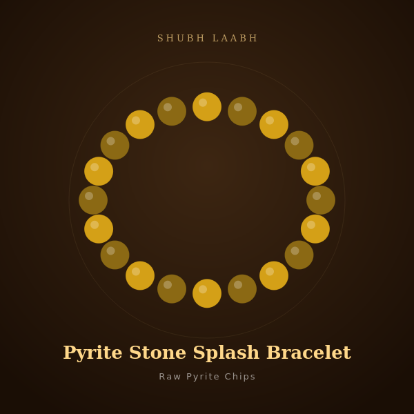 Pyrite Stone Splash Bracelet