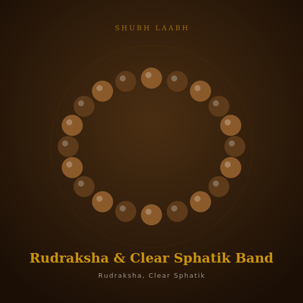 Rudraksha & Clear Sphatik Band