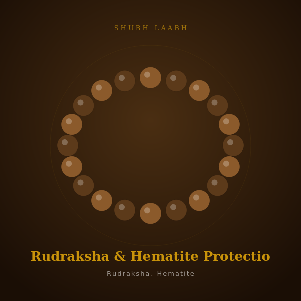 Rudraksha & Hematite Protection Band