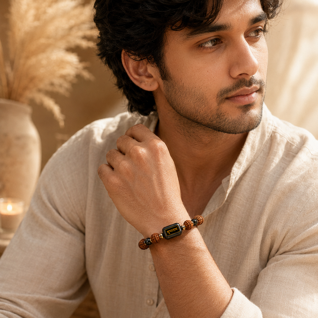 Rudraksha Shield Bracelet™ – Protection & Grounding Bracelet
