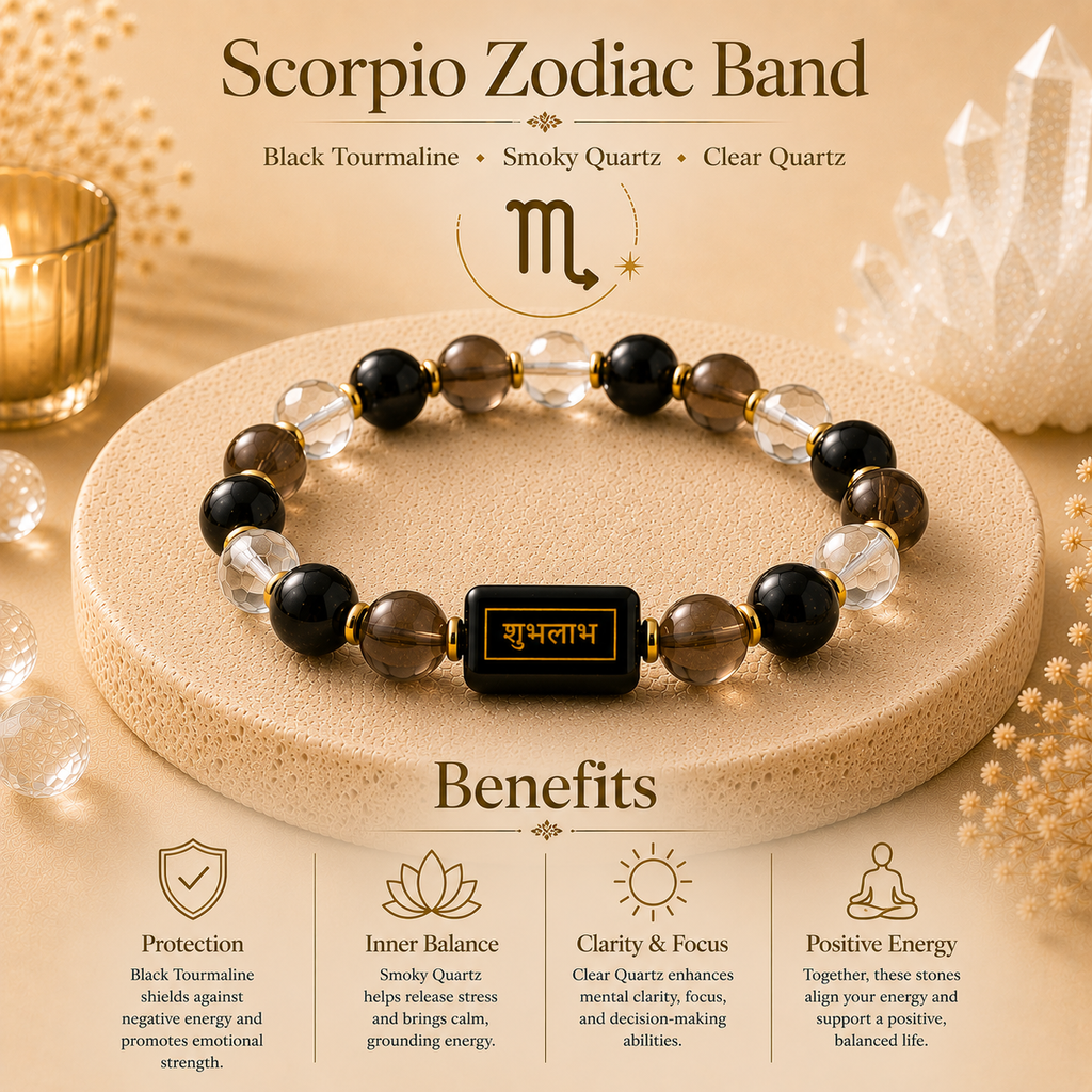 Scorpio Zodiac Power Bracelet™ (वृश्चिक राशि) – Transformation & Strength