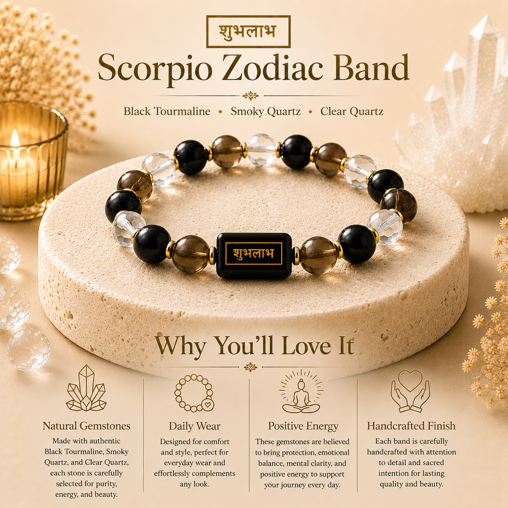 Scorpio Zodiac Power Bracelet™ (वृश्चिक राशि) – Transformation & Strength