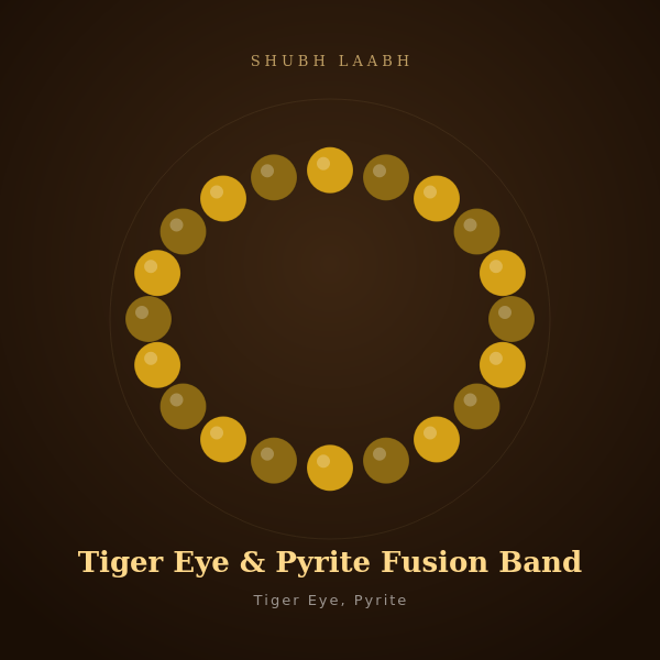 Tiger Eye & Pyrite Fusion Band