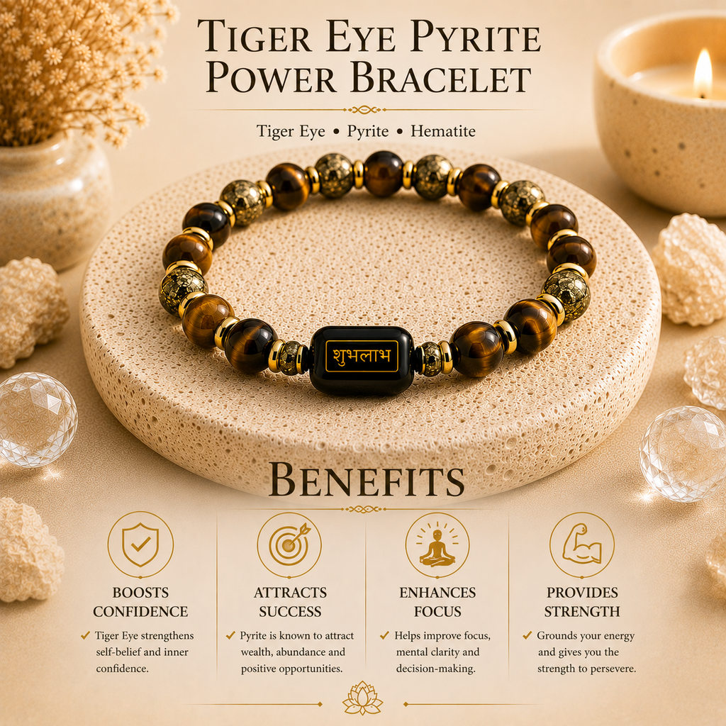 Tiger Eye Pyrite Power Bracelet™ – Wealth & Confidence Bracelet