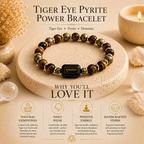 Tiger Eye Pyrite Power Bracelet™ – Wealth & Confidence Bracelet